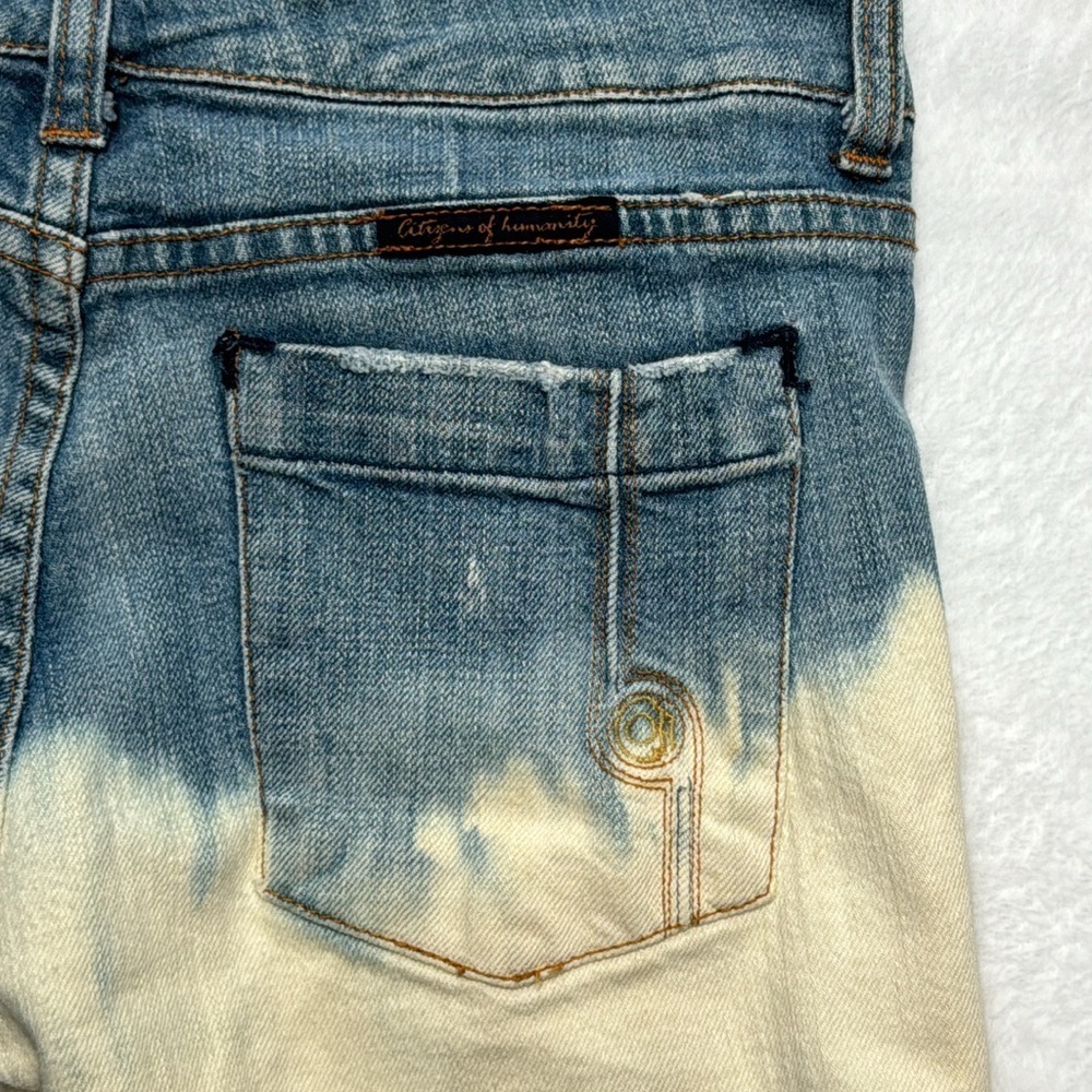 Citizens of humanity, cut off denim jeans shorts size 26 ambre bleached traveler - Picture 12 of 12
